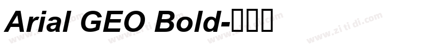 Arial GEO Bold字体转换